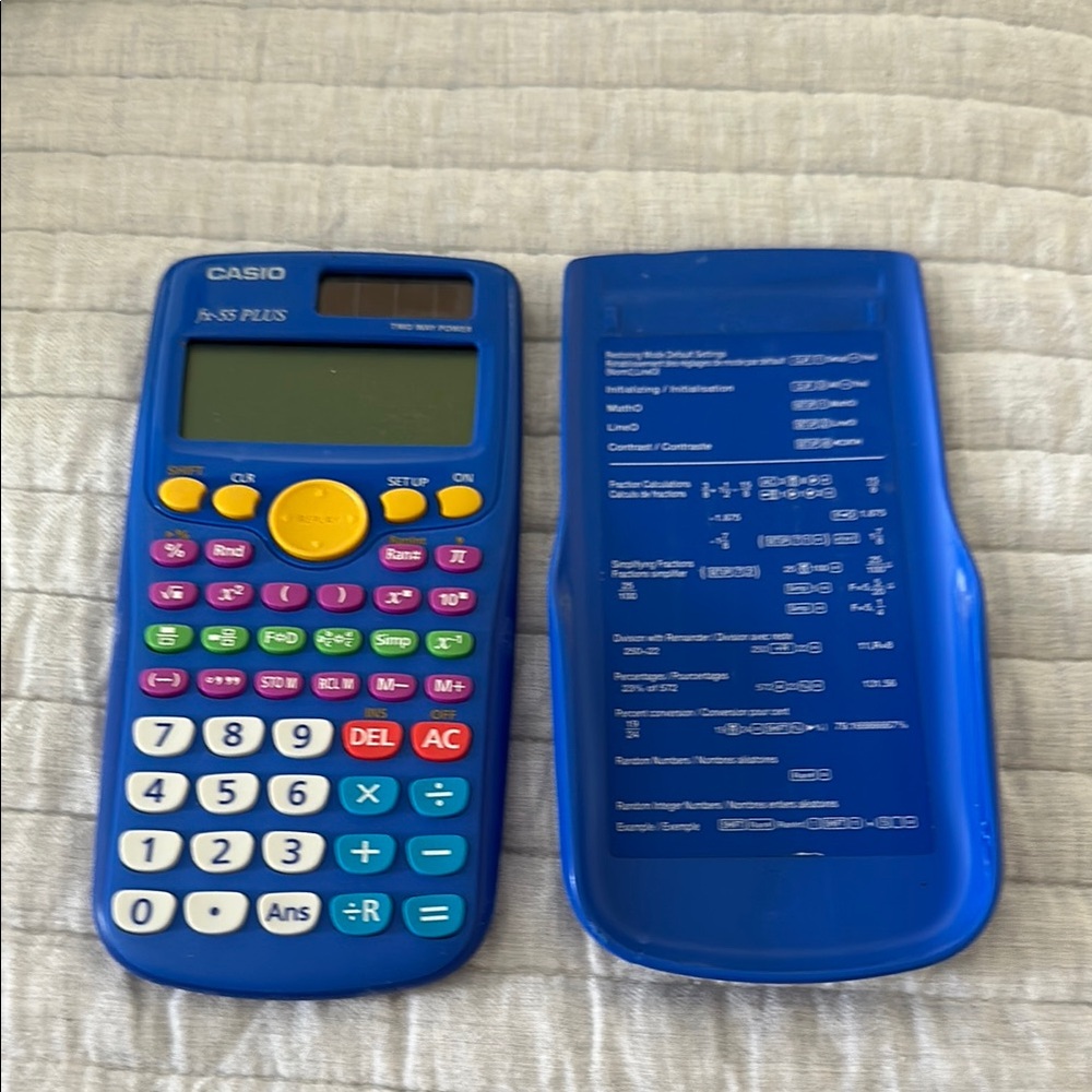 Casio Blue Scientific Calculator fix-55 plus